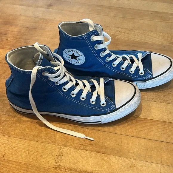 Converse Chuck Taylor All Star CTAS Hightop Sneaker Blue White Women’s 8.5 - Picture 4 of 10